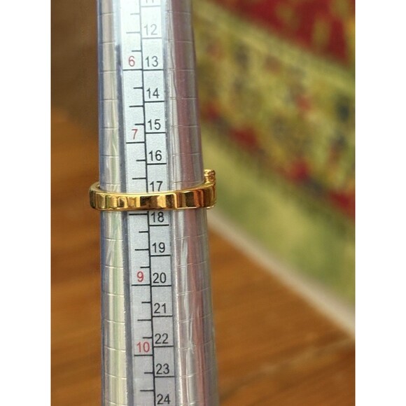 Vintage 14K Gold Electroplated Bow Shaped Cubic Zirconia Ring Size 9 Statements - Picture 13 of 14